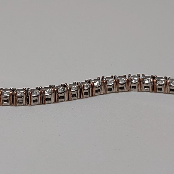 Silver Tone And Clear Rhinestone Bracelet - Picture 11 of 15